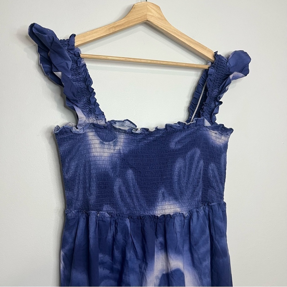 Tuckernuck Rory Midi Dress Flutter Sleeve Smocked Bodice Tie Dye Size 2x - Picture 4 of 7
